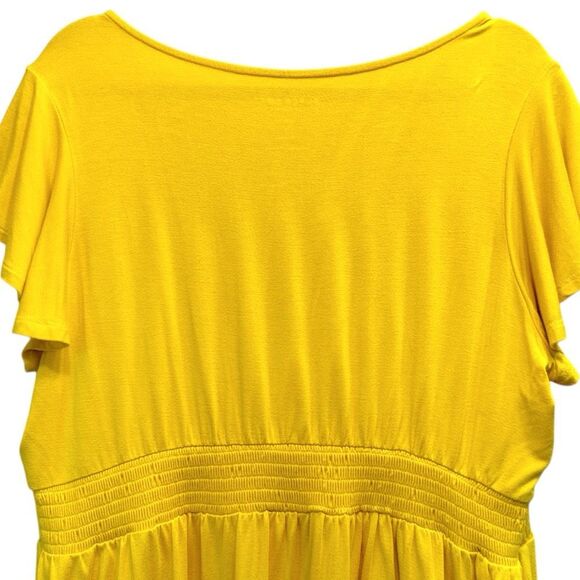 Torrid Yellow Super Soft Tie Front Keyhole Babydoll Top Size 2 2XL - Picture 11 of 11
